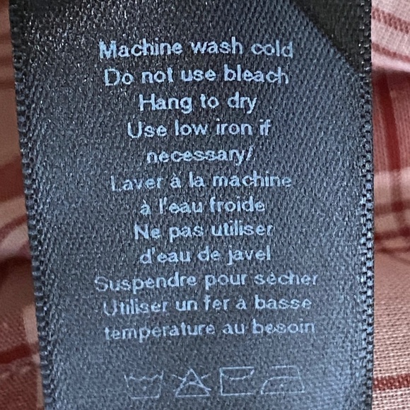 Rag & Bone New York Robbie Pink Red Plaid Button Down Shirt Size Medium - Picture 10 of 14